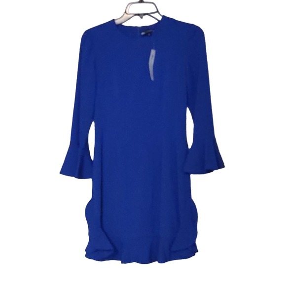 JILL STUART Womens Blue Short Sleeve Square Neck Crop Top main image 1